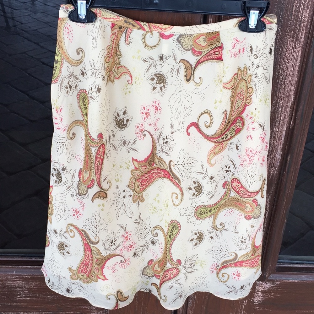 Small silk flowey skirt, Ann Taylor